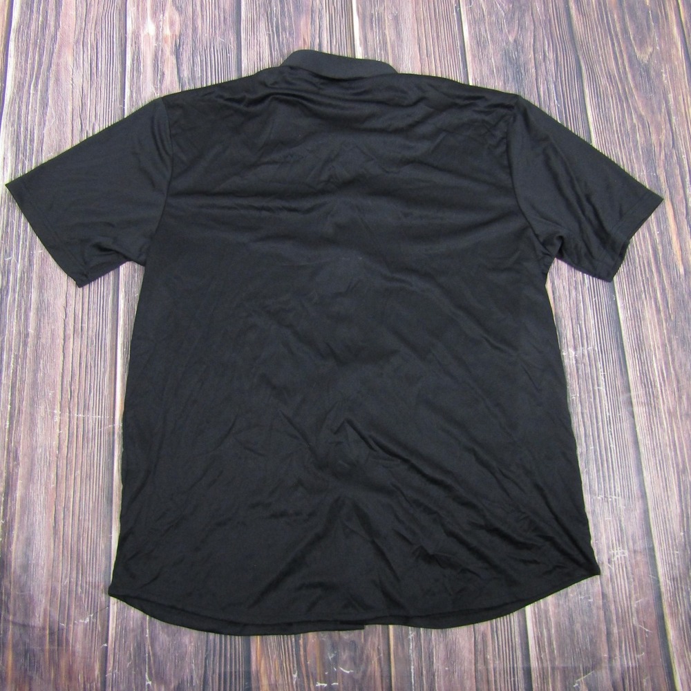 Collars & Co Polo Shirt Mens XL Black Dress Collar Performance Golf Top Stretch - Picture 4 of 6